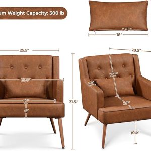 Atlas Fauteuil d'appoint en cuir