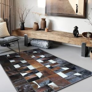 Tapis de peau de vache