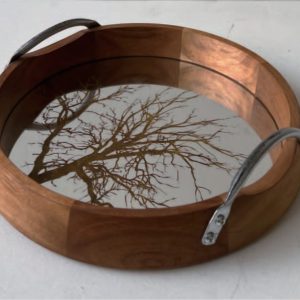 Plateau en bois rond
