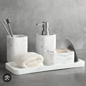 accessoires salle de bain en pierre