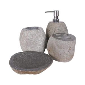 accessoires salle de bain en pierre