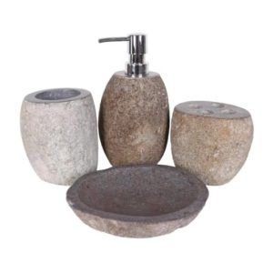 accessoires salle de bain en pierre